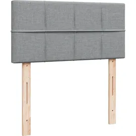 vidaXL Boxspringbett 90 x 200 cm Hellgrau