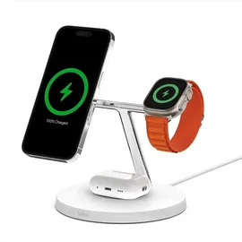 Belkin BoostCharge Pro Drahtloses 3-in-1-Ladegerät mit MagSafe 15W weiß (WIZ017vfWH)
