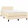 vidaXL Boxspringbett mit Matratze & LED Creme 120x200 cm Stoff