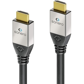 sonero S-HC000-010 HDMI-Kabel 1 m HDMI Kabel mit Ethernet, 1,00m, UltraHD / 4K / 60Hz, 18Gbps, schwarz