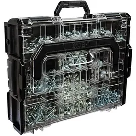 BS SYSTEMS GMBH & CO Sortimo Systemkoffer L-Boxx 102 schwarz mit transparentem Deckel + Insetboxen H3