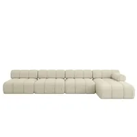 altdecor Ecksofa modulares Sofa Razon-L3 - 380x160x70 cm Beige Bouclé