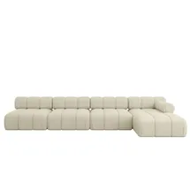 altdecor Ecksofa modulares Sofa Razon-L3 - 380x160x70 cm Beige Bouclé