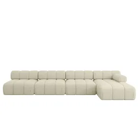 altdecor Ecksofa modulares Sofa Razon-L3 - 380x160x70 cm Beige Bouclé