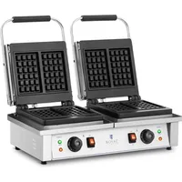 Royal Catering Doppel-Waffeleisen - belgische Waffeln - - 2 x 2.000 W