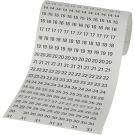 Franken Datumsstreifen magnetisch 12 St. Weiß