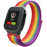 Seltureone Kinder Nylon Armband Kompatibel für Xplora X5 Play/XGO 2/XGO 3, Bequeme, Atmungsaktive, wasserdichte Riemen für Kinder, Einfach zu Tragen – Regenbogen