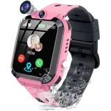 JUBUNRER Smartwatch Kinder mit GPS und Telefon GPS Tracker Kinder Telefonuhr SOS Wecker Schulmodell Wasserdicht Kamera Spiele Armbanduhr Kinderuhr Junge Mädchen Kinder Smartwatch Kindergeschenke-