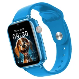 Maxcom Fw59 Kiddo 4G BT 46 mm Kunststoffgehäuse blau Silikonarmband blau One Size