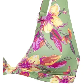 LASCANA Triangel-Bikini-Top Damen salbei-pink bedruckt Gr.38 Cup C/D