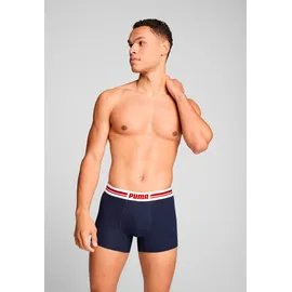 Puma Herren Unterhose EVERYDAY PLACED LOGO BOXER, NAVY / GREY melange), L