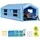 Vevor aufblasbare Lackierkabine Spritzkabine 12x5x4 m, Lackierkabinenzelt mit 950+1100 W Gebläse & Luftfiltersystem, Dreieckdach, Oxford-Gewebe, blau