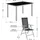 Juskys Milano Set 7-tlg. silbergrau
