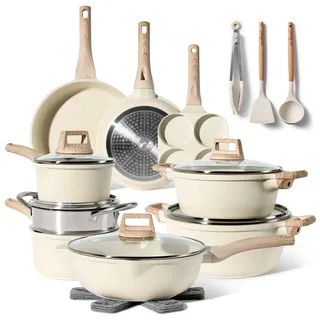 just perfecto household appliances JUST PERFECTO Topf-Set 21-tlg. Pfanne + Topf + Deckel