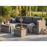 beautysofa SEVILLA Loungeset grau