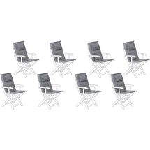 Beliani Sitzauflage 40 x 54 cm grau 8-tlg.