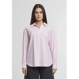 URBAN CLASSICS Ladies Oversized Striped Blouse Pink/Weiß M