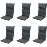 Hochlehner Auflagen Kissen 6ER SET Doppler Kopfkissen 940 Polster Gartenstuhl