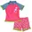 2tlg Badeoutfit Pink 110/116