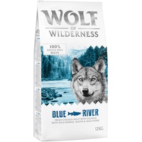 12kg Adult Blue River Lachs Wolf of Wilderness getreidefreies Hundefutter trocken