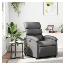 vidaXL Massagesessel Grau Kunstleder
