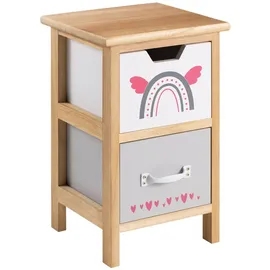 CARO-Möbel Kommode ESTA 25 x 42 x 25 cm Beige / Grau