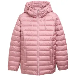 TOM TAILOR Damen Plus Size - Lightweight Steppjacke mit wasserabweisender Funktion, rosa, Uni, Gr. 46
