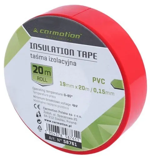 Isolierband 19 mm x 20 m rot Carmotion
