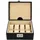Windrose Uhrenbox Beluga für 8 Armbanduhren Leder beige/Schwarz