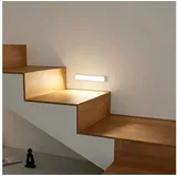 ZMH LED Unterbauleuchte mit Bewegungsmelder Aufladbar Schranklicht USB 1500mAh Flur Cabinet, Augenschutz, Einfache Installtion, LED fest integriert, 3000-6500K, 20CM Dimmbar 3 Farbtemperatur Schrankleuchte Schlafzimmer weiß 20 cm