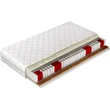 MIRJAN24 Beidseitige Federkernmatratze Live Visco 20 cm, Zweiseitig, Federkernmatratze mit Kokosmatte und Schaumstoff Visco (Maße: 90x200 cm)