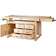 Holzmann Maschinen Hobelbank Holz 210 x 81,5 x 78 cm braun