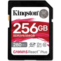 Kingston Canvas React Plus V60 R280/W150 SDXC 256GB, UHS-II U3, Class 10 (SDR2V6/256GB)