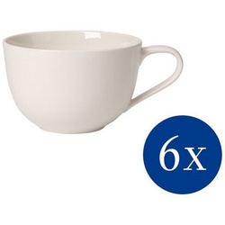 Villeroy & Boch Tasse For Me Kaffeetasse, 300 ml, 6 Stück, weiß, Porzellan weiß