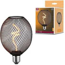 Paulmann 29261 Metallic Glow Standard 230V LED Globe E27 160lm 4W 1800K dimmbar Schwarz