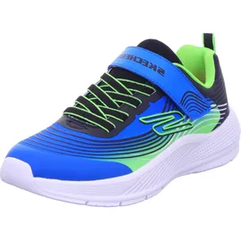 SKECHERS Microspec Advance Blue / Lime Textile / Synthetic / Orange / Black Trim 32