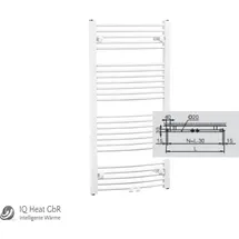 Buderus Badheizkörper 1500 x 450 mm 661 W weiß Mittenanschluss
