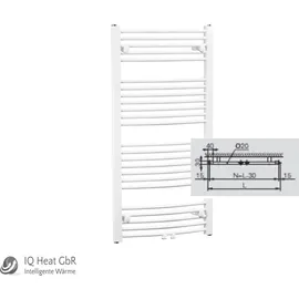 Buderus Badheizkörper 1500 x 450 mm 661 W weiß Mittenanschluss