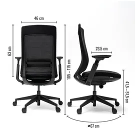 Yaasa Chair Essential Stoff Schwarz