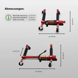 OEM Rangierwagenheber Metall 4 Stück rot
