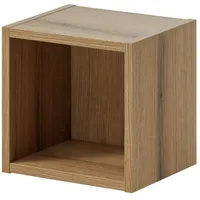 [en.casa] Badezimmer Regal 'Skelbolu' 27x25x21 cm Eiche - Naturbelassen