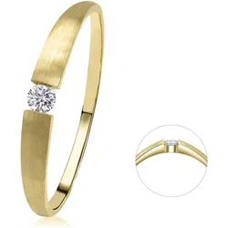 Diamantring ONE ELEMENT "0,03 ct Diamant Brillant Ring aus 585 Gelbgold" Gr. 54, gold, Fingerringe, Damen, 54,mit Diamant, Gelbgold 585-Diamanten, Gelbgold 585, Diamanten, Damen Gold Schmuck