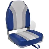 vidaXL Bootssitz Klappbar Hohe Rückenlehne Blau