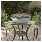 vidaXL Garten-Pflanzgefäß 50 x 50 x 15 cm Silber