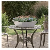 vidaXL Garten-Pflanzgefäß 50 x 50 x 15 cm Silber