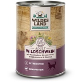 WILDES LAND | Wildschwein mit Pastinake, Brombeeren, Wildkräutern und Distelöl | Classic Adult | 6 x 400 g