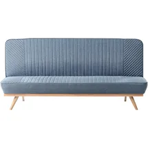 Beliani Schlafsofa Stoff 2-Sitzer Blau