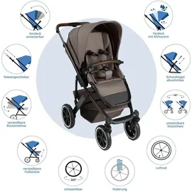 ABC-Design ABC Design 3in1 Kombi-Kinderwagen-Set Salsa 5 Air All OneSize - Braun