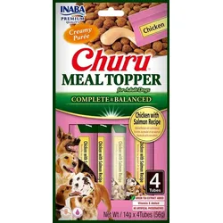 INABA Dog Meal Topper Chicken Salmon 4x14 g Creamy Huhn und Lachs Hundefutter Ergänzung