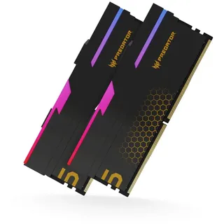 Acer Predator Hermes DDR5 RGB U-DIMM 6000Mhz 48GB (24GB*2), Unterstützt Intel XMP 3.0 & AMD Expo - PC Computer Gaming Arbeitsspeicher